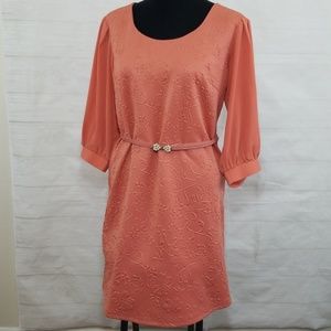 NWOT Altar'd State Embossed Floral midi Dress